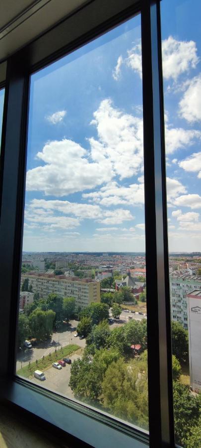什切青Aleda Tower, 14 Floor, Balkon公寓 外观 照片