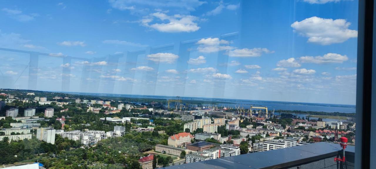 什切青Aleda Tower, 14 Floor, Balkon公寓 外观 照片
